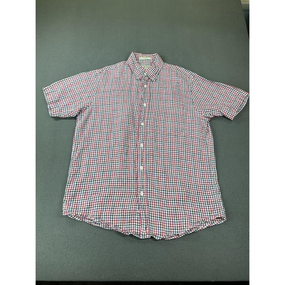 Orvis Other - Orvis Shirt Mens Medium Multicolor Check Linen Short Sleeve Button Up Casual